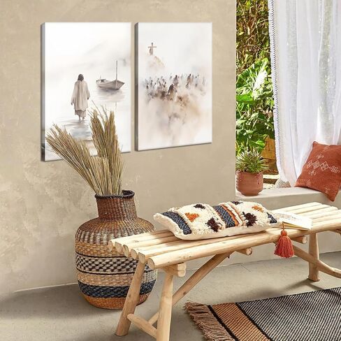 Framed Christian Wall Art Redemption Faith Poster Cross and Hands Black and White Canvas Print Religious Painting Jesus Picture Home Living Room Decor 12x16 Inch Ready to Hang in Saudi Arabia