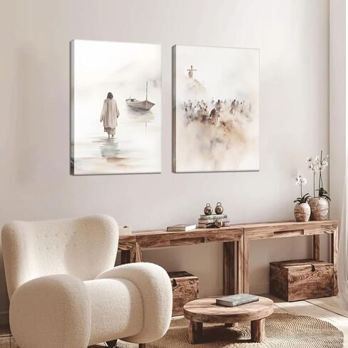 Framed Christian Wall Art Redemption Faith Poster Cross and Hands Black and White Canvas Print Religious Painting Jesus Picture Home Living Room Decor 12x16 Inch Ready to Hang in Saudi Arabia