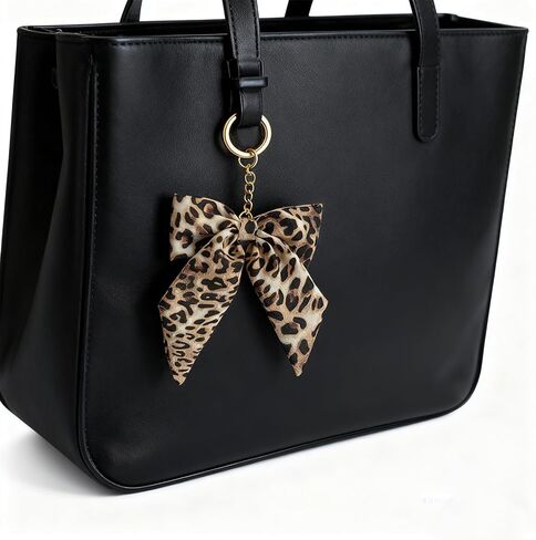 malyunin Cheetah Bow Bag Charm For Purse Handbags Leopard Print Bow Keychain Cheetah Print Charm in Kuwait