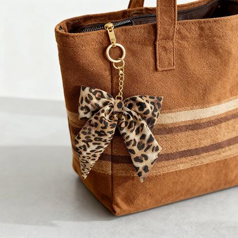 malyunin Cheetah Bow Bag Charm For Purse Handbags Leopard Print Bow Keychain Cheetah Print Charm in Kuwait