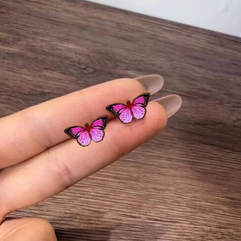 Wood Stud Earrings for Women Handmade Wooden Jewelry Gifts Quirky Cute Stud Hypoallergenic Earring in Saudi Arabia