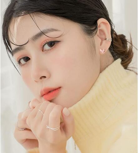 Hypoallergenic Tiny Stud Earrings S925 Sterling Silver Small Earrings Post Multcolors Cubic Zirconia Trendy Lightweight Sleeper Earrings Mother's Day Graduation Birthday Party Jewelry charms for Women in Kuwait