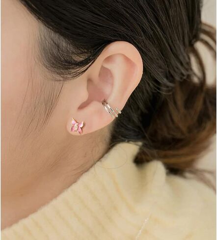 Hypoallergenic Tiny Stud Earrings S925 Sterling Silver Small Earrings Post Multcolors Cubic Zirconia Trendy Lightweight Sleeper Earrings Mother's Day Graduation Birthday Party Jewelry charms for Women in Kuwait