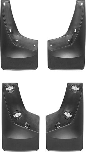 WeatherTech Custom No Drill Splash Guard MudFlaps for GMC Sierra, Sierra 1500, Sierra 2500HD/3500HD - Front & Rear Set (110011-120011), Black in Saudi Arabia