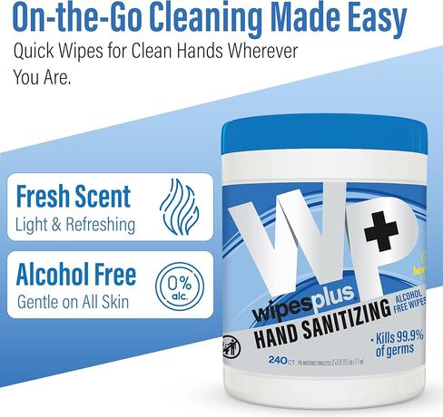 Hand Sanitizing Wipes Refill Bag Alcohol-Free Wipe for Restaurant and Retail, 3200 Count, (4 Packs of 800 Sheets) in Kuwait