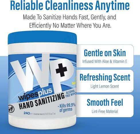 Hand Sanitizing Wipes Refill Bag Alcohol-Free Wipe for Restaurant and Retail, 3200 Count, (4 Packs of 800 Sheets) in Kuwait