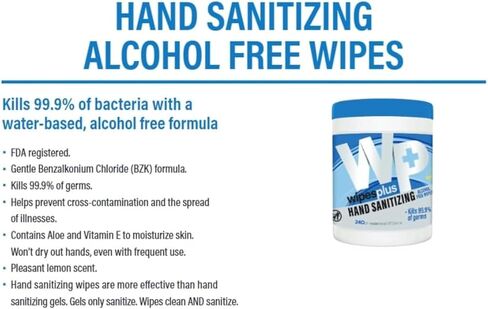 Hand Sanitizing Wipes Refill Bag Alcohol-Free Wipe for Restaurant and Retail, 3200 Count, (4 Packs of 800 Sheets) in Kuwait