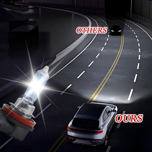 vvag 2 PCS 9005 Car Halogen Bulb,Ultra White Light Bulbs, 12V 100W Front Fog Light Bulbs,Car High Beam Low Beam Bulb, Car Lights Replacement Kit,Universal for Most Cars, SUVs and Vans (White #9005) in Saudi Arabia