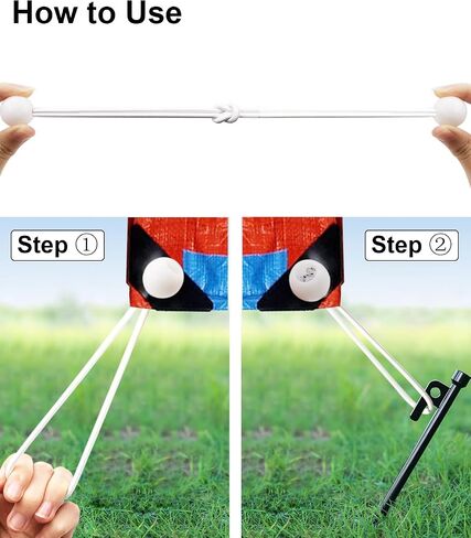 Ball Bungee Cords 6 Inch - 100 Pcs Small Bungee Cords with Balls, Mini Bungee Balls Heavy Duty Outdoor for Tarp, Canopy, Camping, Tent (White) in Saudi Arabia