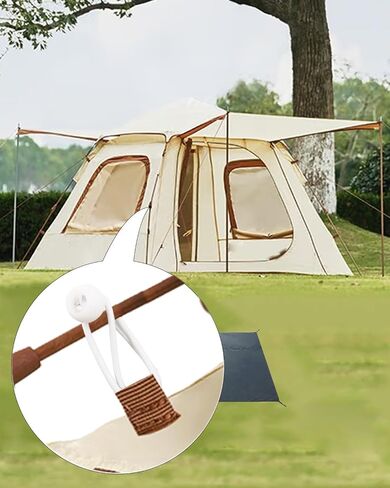 Ball Bungee Cords 6 Inch - 100 Pcs Small Bungee Cords with Balls, Mini Bungee Balls Heavy Duty Outdoor for Tarp, Canopy, Camping, Tent (White) in Saudi Arabia