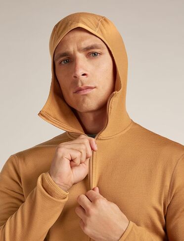 Icebreaker Men's Merino 560 RealFleece Elemental II Long Sleeve Zip Hoodie - Black - Small in Kuwait