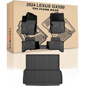 AOMSAZTO All Weather Floor Mats Compatible with 2020-2024 Kia Soul, Heavy Duty TPE All Weather Car Floor Mats, 1st & 2nd Row Full Set Rubber Floor Liners, Anti Skid Car Mats, Black in Kuwait