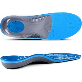 Plantar Fasciitis Insoles Arch Support Inserts Orthotics for Flat Feet Arch Pain Pronation for Work Boot Shoe for Men Women (Men 8-8 1/2 | Women 10-10 1/2-(270mm)) in Kuwait