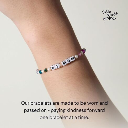 Besties Bracelet, The Original Word Bracelet, Made with Colorful Beads and Plated Brass Hardware, Handcrafted Design & Positive Message, Size XS in Kuwait