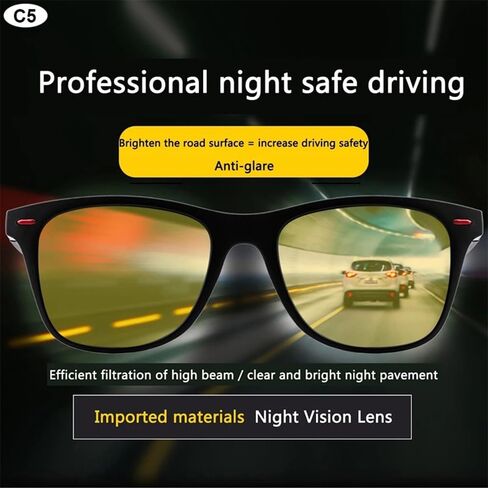 Polarized Sunglasses for Men Women - UV400 Protection Lightweight Retro Driving Fishing Glasses in Saudi Arabia
