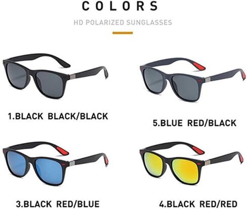 Polarized Sunglasses for Men Women - UV400 Protection Lightweight Retro Driving Fishing Glasses in Saudi Arabia