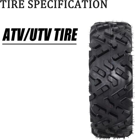 25x8-12 ATV Tires, 25x8x12 All-Terrain Tires for Off-Road, Mud, Dirt, Sand, 6PR, A102 (Pack of 2, Tubeless) in Saudi Arabia