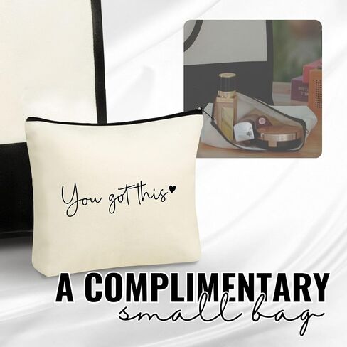 InnoBeta Inspirational Gifts for Women Canvas Tote Bag, You Got This Gifts, Tote with Top Zipper Closure and Shoulder Strap in Saudi Arabia