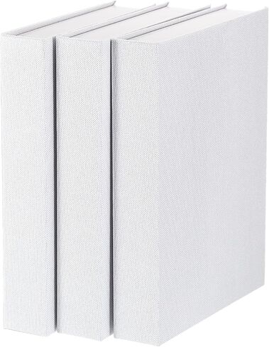Hipiwe 3 Pack White Faux Book for Decoration Linen Photo Storage Boxes with Magnetic Cover Decorative Book Box for Jewelry Keepsake Passport Remote Control, 8.7 x 6.1 x 1.8 Inch in Saudi Arabia