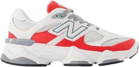 حذاء New Balance 9060 للأطفال الكبار (انعكاس أبيض وأحمر، 6.5) in Kuwait