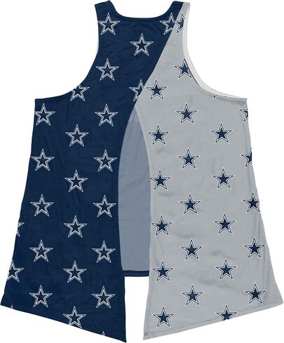 FOCO Women's NFL Wordmark Mini Print Tie Breaker Sleeveless Fashion Top in Saudi Arabia