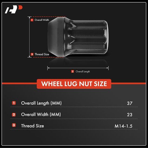 A-Premium 21-PC M14-1.5 صواميل العجلات متوافقة مع Honda Civic وPilot وOdyssey وJeep وFord وChevrolet وToyota وDodge وAcura وTesla وChrysler وCadillac وBuick وLincoln & Pontiac in Saudi Arabia