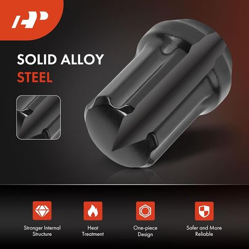 A-Premium 21-PC M14-1.5 صواميل العجلات متوافقة مع Honda Civic وPilot وOdyssey وJeep وFord وChevrolet وToyota وDodge وAcura وTesla وChrysler وCadillac وBuick وLincoln & Pontiac in Saudi Arabia