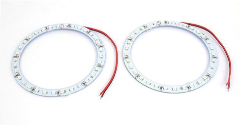 Uxcell 2 × 100 مم أحمر 33-SMD LED Car Angel Eyes Halo Ring in Saudi Arabia