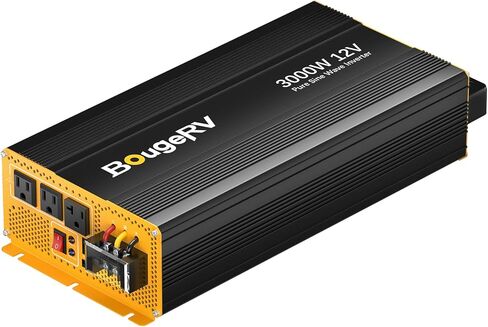 BougeRV 2000W Pure Sine Wave Inverter Convert 12V DC to 120V /110V AC, Fully 2000W Output, Built-in BT for BougeRV APP, Wired Remote Controller, Off-Grid Solar System, RV, Backup Power in Saudi Arabia