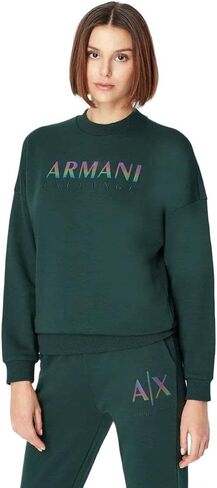 Armani Exchange Women's Iridescent Logo Pullover Sweatshirt in Saudi Arabia