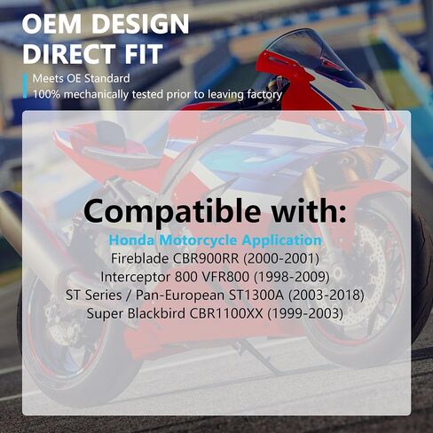 مضخة الوقود لهوندا Fireblade CBR900RR 00-07 / Interceptor 800 VFR800 98-09 / ST Series Pan-European ST1300A 03-18 / Super Blackbird CBR1100XX 99-03 يستبدل 16700-MCW-D02 in Saudi Arabia