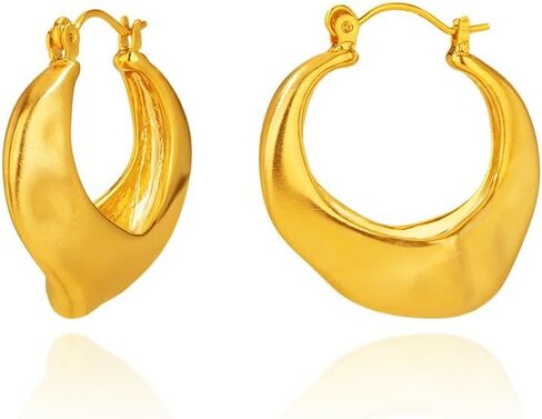 أقراط ذهبية، أقراط للنساء، أقراط حلقية للنساء، أقراط مضادة للحساسية للنساء، أقراط مطلية بالذهب عيار 14 قيراط، هدايا للأم والأخوات وأفضل الأصدقاء، إلخ. in Kuwait