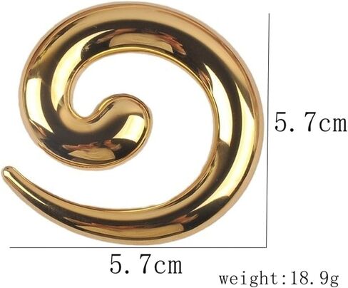 Spiral Brooch for Women Gold Chunky Swirl Pin Silver Spiral Statement Brooches Minimalist Brooches Pins Fashion Statement Jewelry Accessories in Saudi Arabia