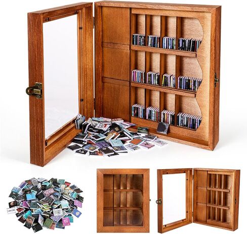 Mini Bookshelf Anxiety Shake Away Get Rid Your Anxiety Tiny Miniature Library Matchbox Display Cabinet with 200pcs Books Stress Relief Creative Decor Ornaments for Book Lovers Family Friends in Saudi Arabia