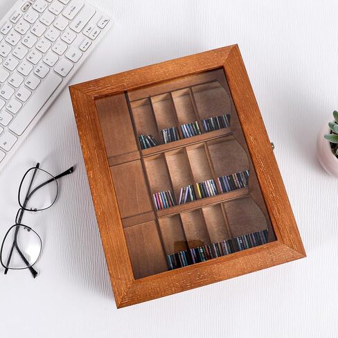 Mini Bookshelf Anxiety Shake Away Get Rid Your Anxiety Tiny Miniature Library Matchbox Display Cabinet with 200pcs Books Stress Relief Creative Decor Ornaments for Book Lovers Family Friends in Saudi Arabia
