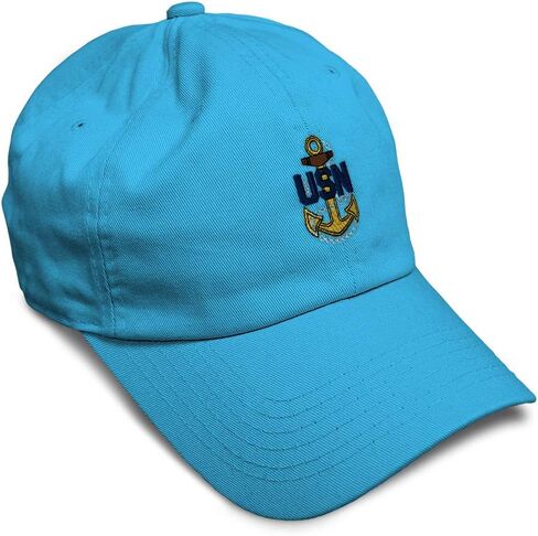Soft Baseball Cap USN Anchor Logo Military C Insignias Cotton Embroidered Dad Hats for Men & Women in Saudi Arabia