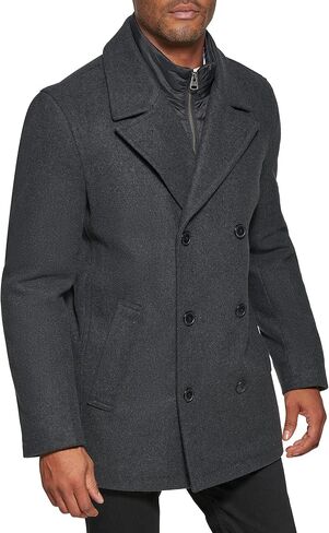 Levi's Men's Wool Classic Double-breasted Peacoat Jacket in Kuwait