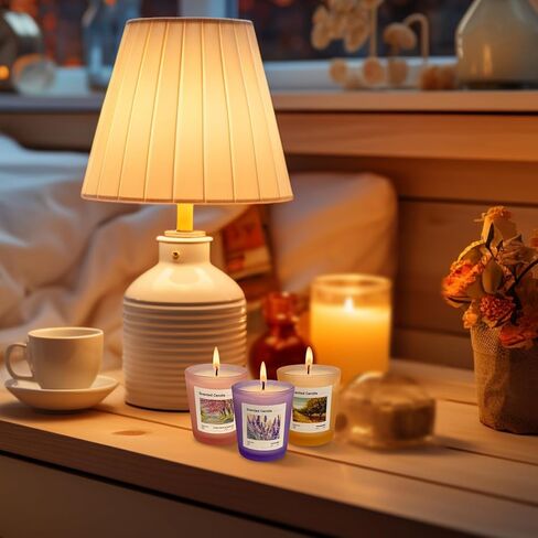 مجموعة هدايا شموع معطرة مكونة من 6 عبوات، 6 زهور زرقاء معطرة، ياسمين، توت سان دييغو الأسود، نجيل الهند، الفانيليا، توت غوجي وبرتقال الدم، مجموعة شموع علاجية بشمع الصويا تدوم طويلاً in Kuwait