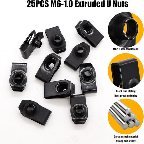 WEIDER 50PCS M4.2 Universal Fender Liner Screw U Kit ، محرك Splash Shield Hex Hex Clips U ، مقاطع براغي جسم السيارات (25 ثانية) in Kuwait