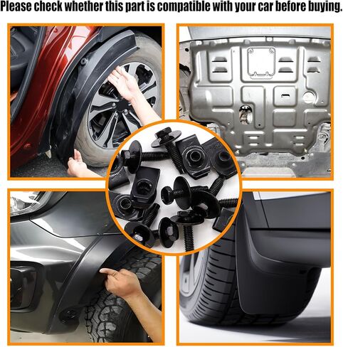 WEIDER 50PCS M4.2 Universal Fender Liner Screw U Kit ، محرك Splash Shield Hex Hex Clips U ، مقاطع براغي جسم السيارات (25 ثانية) in Kuwait