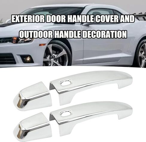 MDEOOSKY 2Pcs ABS Exterior Door Handle Cover, Chrome Outdoor Handle Trim Decor, Replacement for Chevrolet Camaro 2010-2015 in Saudi Arabia