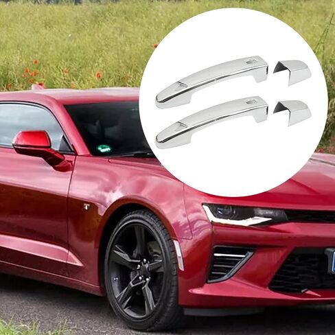 MDEOOSKY 2Pcs ABS Exterior Door Handle Cover, Chrome Outdoor Handle Trim Decor, Replacement for Chevrolet Camaro 2010-2015 in Saudi Arabia