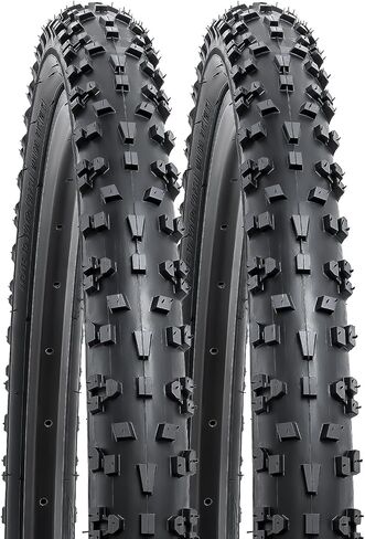 YUNSCM 2-PCS 26" إطارات الدراجة 26 x 1.95/53-559 و26" أنابيب الدراجة الثقيلة صمام شريدر متوافق مع الدراجة الجبلية 26x1.90 26x1.95 26x2.0 26x2.10 26x2.125 إطارات وأنابيب الدراجات (P- 1182) in Saudi Arabia