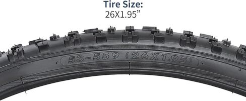 YUNSCM 2-PCS 26" إطارات الدراجة 26 x 1.95/53-559 و26" أنابيب الدراجة الثقيلة صمام شريدر متوافق مع الدراجة الجبلية 26x1.90 26x1.95 26x2.0 26x2.10 26x2.125 إطارات وأنابيب الدراجات (P- 1182) in Saudi Arabia