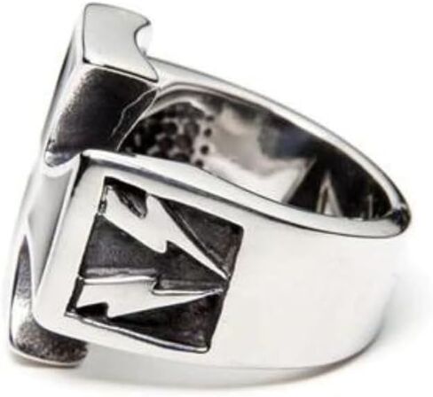 Rugged Iron Cross & Bolts Ring – 316L Stainless Steel – Lead & Nickel Free Industrial Design in Saudi Arabia