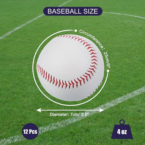 PATIKIL 9 Inch Baseball 6 Pack Baseballs Soft Bulk Standard Size Adult Leather Training Baseball Unmarked Baseballs for Youth Pitching in Saudi Arabia