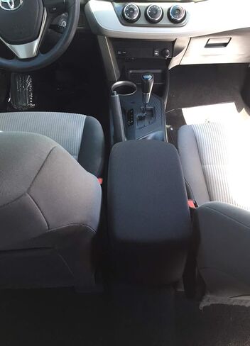 Auto Console Covers- Fits The Toyota RAV4 2014-2018 Center Console Armrest Cover Waterproof Neoprene Fabric - Black in Saudi Arabia