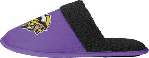 FOCO - Mens NFL Big Logo Team Color Suede Sherpa Scuff Slippers in Saudi Arabia
