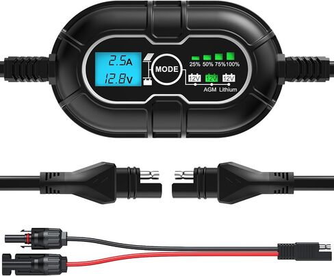 جهاز التحكم بالشحن الشمسي SUNER POWER 10 أمبير 12 فولت MPPT، شاشة LCD + حالة الشحن، منظم لوحة شمسية 10 أمبير مع مستشعر درجة الحرارة لحمض الرصاص 12 فولت، AGM، جل، بطارية ليثيوم LiFePO4 المغمورة in Kuwait