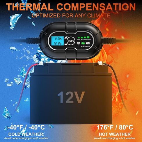 جهاز التحكم بالشحن الشمسي SUNER POWER 10 أمبير 12 فولت MPPT، شاشة LCD + حالة الشحن، منظم لوحة شمسية 10 أمبير مع مستشعر درجة الحرارة لحمض الرصاص 12 فولت، AGM، جل، بطارية ليثيوم LiFePO4 المغمورة in Kuwait